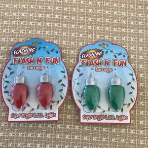 novelty fun Christmas bulb earrings